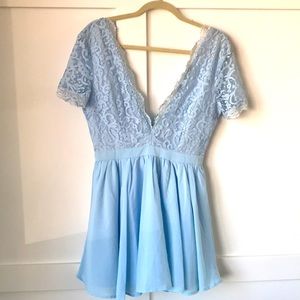 Misguided baby blue dress